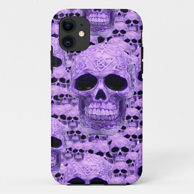 Celtic purple skull collage Case-Mate iPhone case (Back)