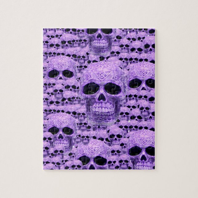 Celtic purple skull collage jigsaw puzzle (Vertical)