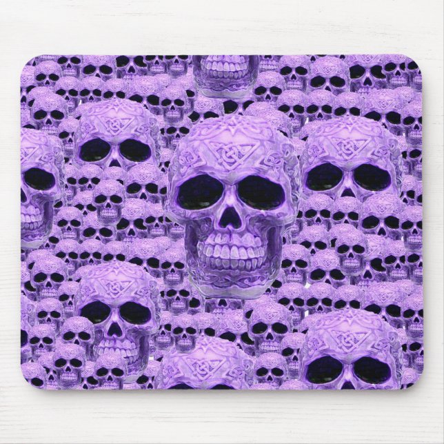 Celtic purple skull collage mouse pad (Front)