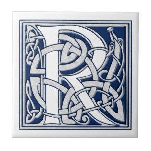 Celtic R Monogram Ceramic Tile