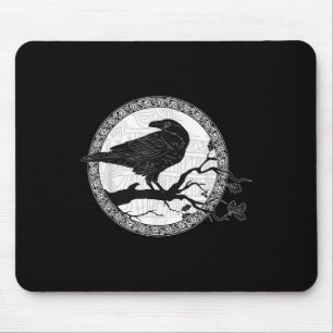 Celtic Raven Viking Wisdom Tattoo Art  Mouse Pad