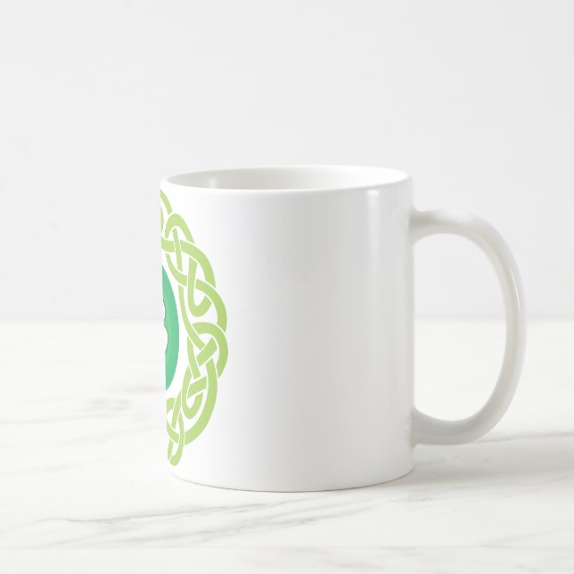 CELTIC RING with SHAMROCK Coffee Mug (Right)