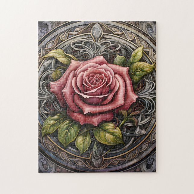 Celtic Rose Puzzle (Vertical)