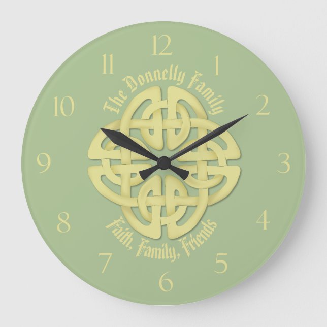 Celtic Round (Large) Wall Clock (Front)