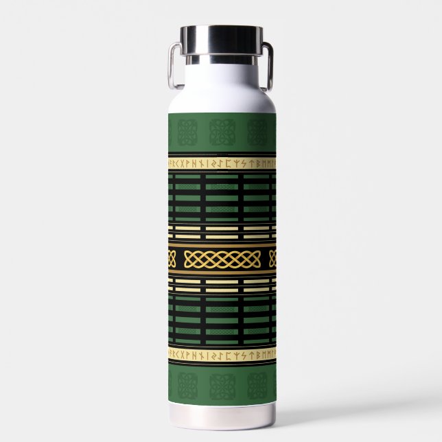 Celtic Runes 2 Water Bottles (Front)