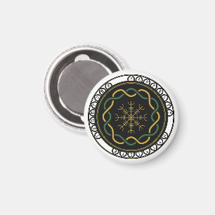 Celtic Runes 3 Magnet (Round)