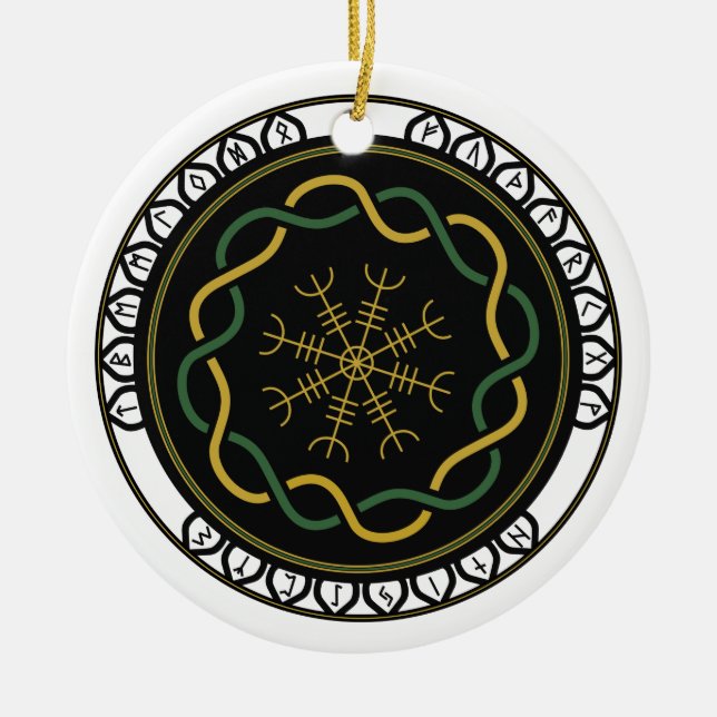 Celtic Runes 3 Ornament (Round) (Front)
