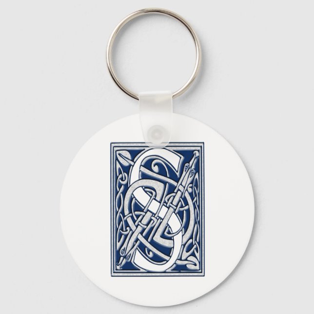 Celtic S Monogram Key Ring (Front)