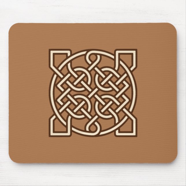 Celtic Sailor's Knot, Camel Tan, Cream and Brown  Mouse Pad (Front)