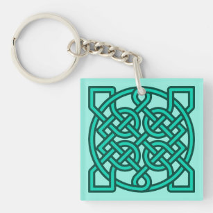 Celtic Sailor's Knot, Turquoise, Aqua and Teal Key Ring