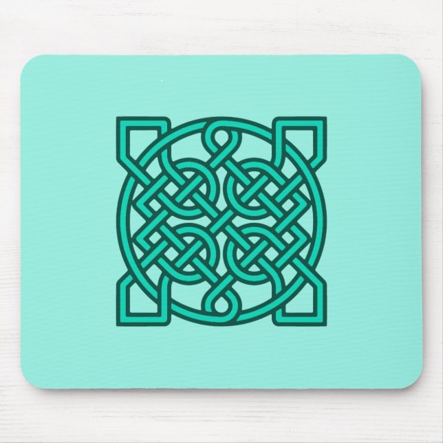 Celtic Sailor's Knot, Turquoise, Aqua and Teal  Mo Mouse Pad (Front)