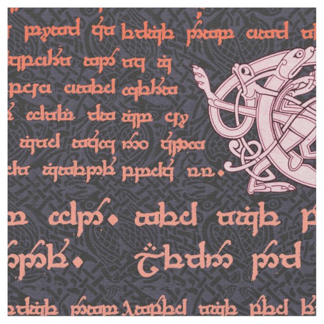 Celtic Sampler in Black and Rose Fabric (Close Up)