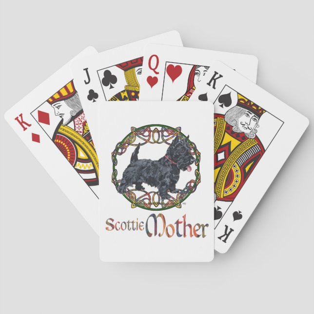 Celtic Scottish Terrier Mother Playing Cards (Back)