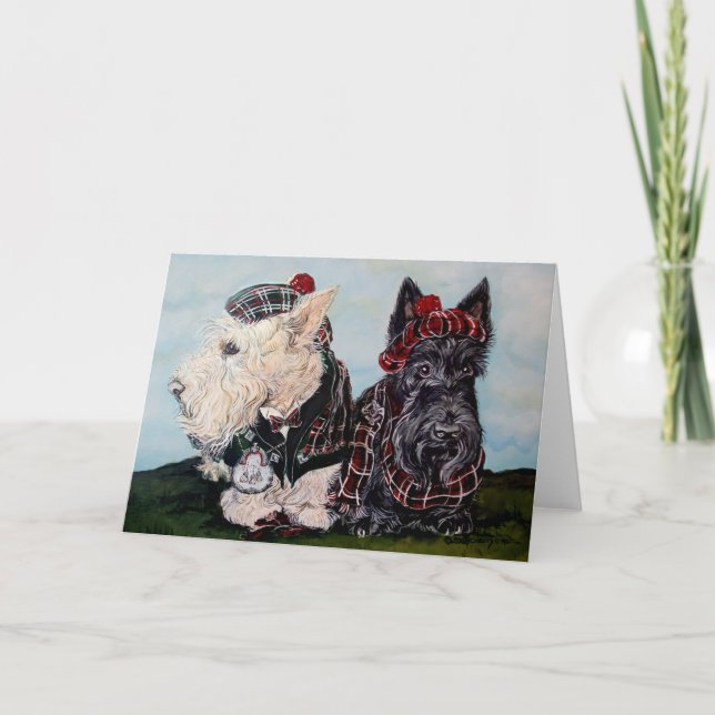 Celtic Scottish Terriers Card (Front)
