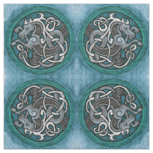 Celtic Seahorse Pattern Fabric