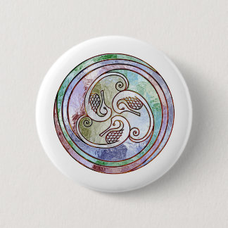 celtic seahorses 6 cm round badge