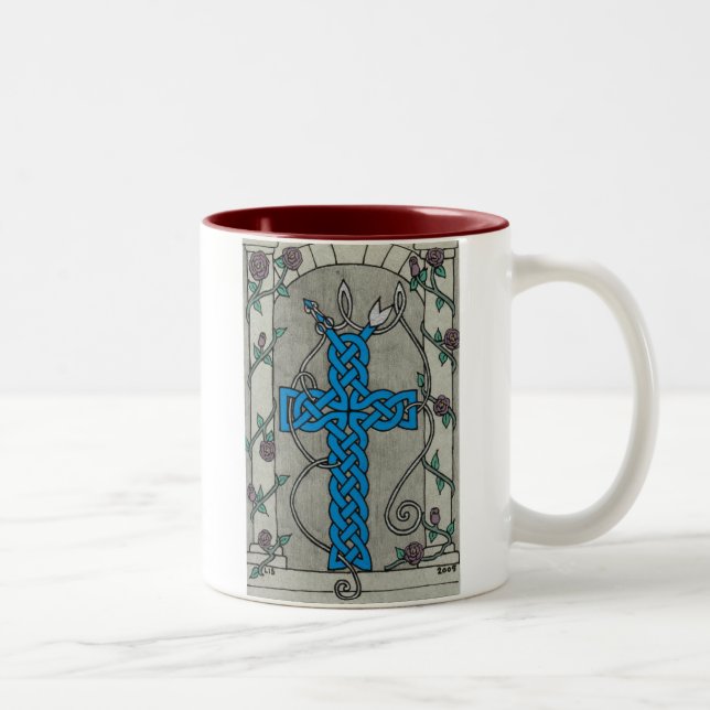 Celtic Serpent Cross mug (Right)