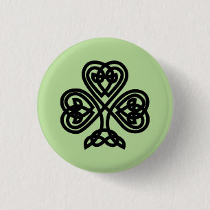 Celtic Shamrock 3 Cm Round Badge