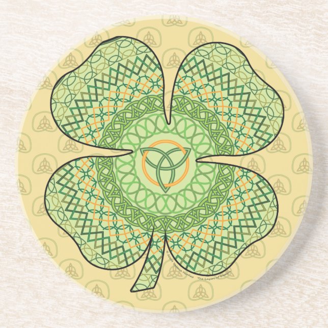 Celtic Shamrock Coaster (Front)