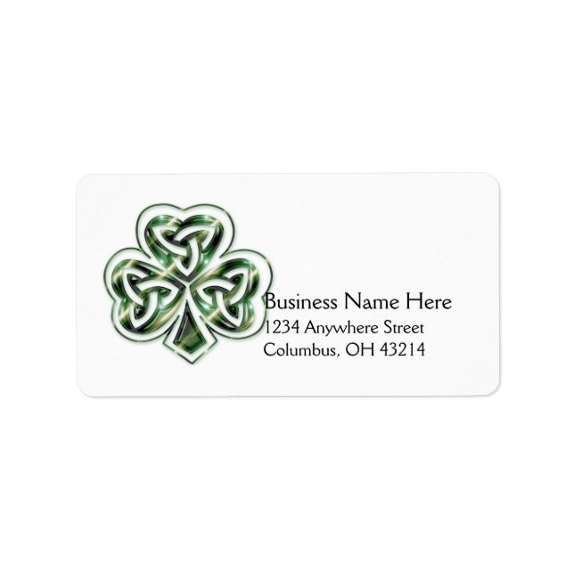 Celtic Shamrock Design 2 Address Labels 1 (Front)