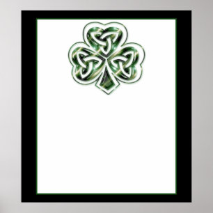 Celtic Shamrock Design 2  Poster/Print 2 Poster