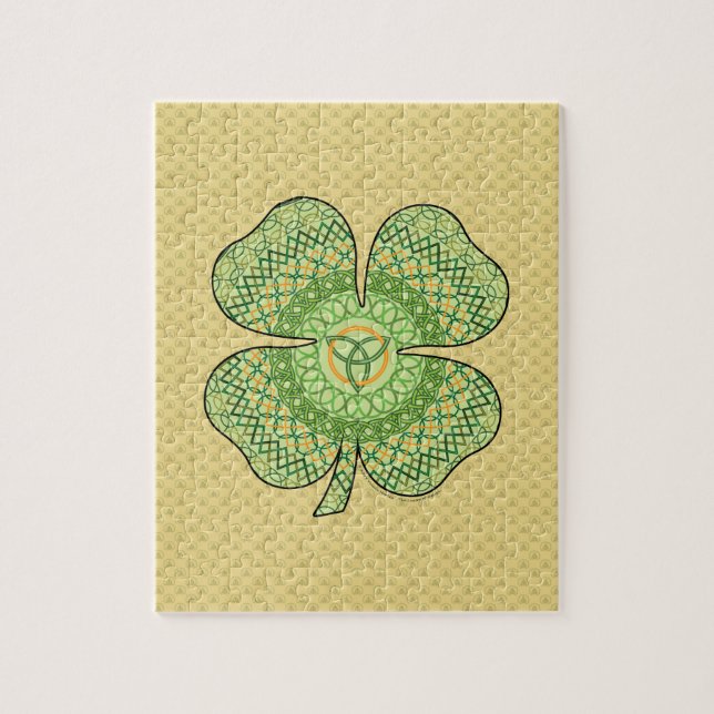 Celtic Shamrock Puzzle (Vertical)