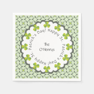 Celtic Shamrock St. Patrick’s Day Personalised Napkin