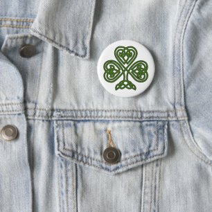 Celtic Shamrock - St Patricks Day 6 Cm Round Badge