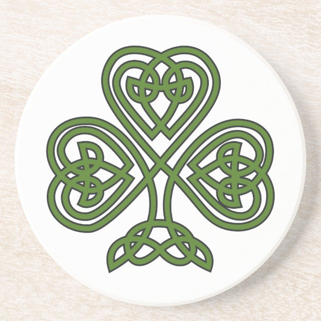 Celtic Shamrock - St Patricks Day Coaster (Front)