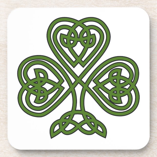Celtic Shamrock - St Patricks Day Coaster (Front)