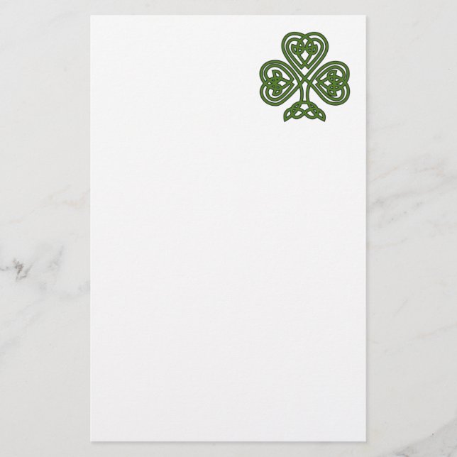 Celtic Shamrock - St Patricks Day Stationery (Front)