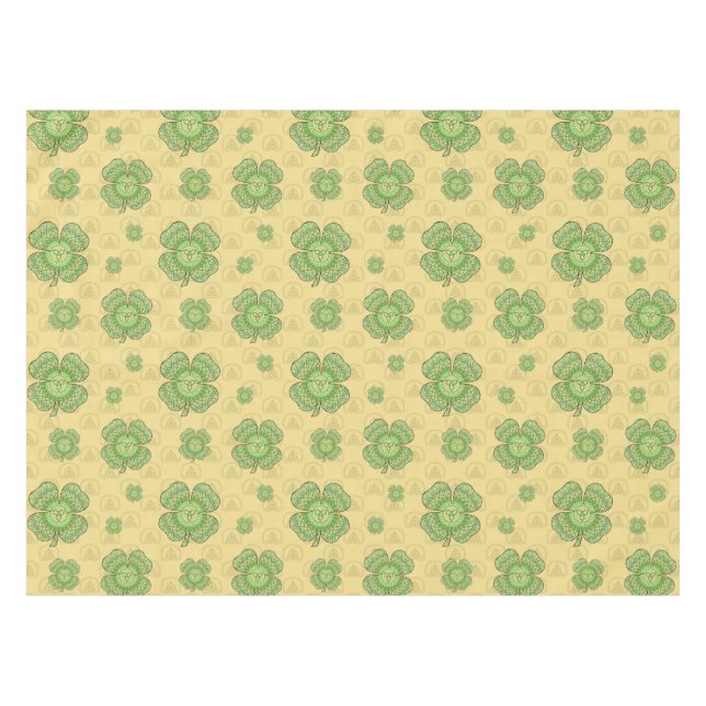 Celtic Shamrock Tablecloth (Front (Horizontal))