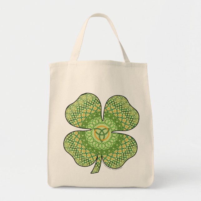 Celtic Shamrock Tote Bag (Front)