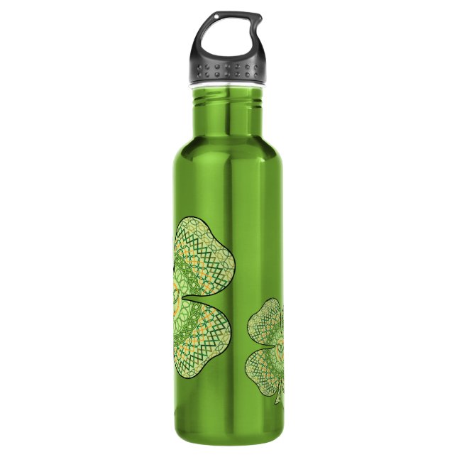 Celtic Shamrock Water Bottle (Front)