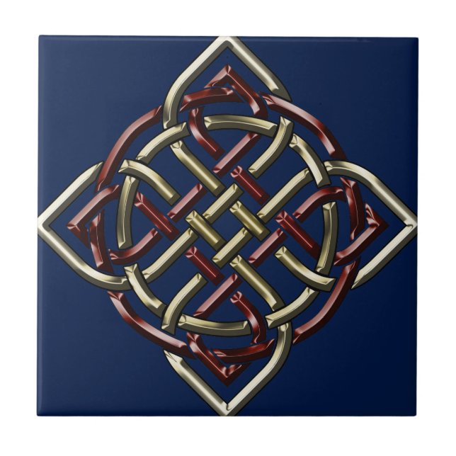 Celtic Shield Knot Ceramic Tile (Front)