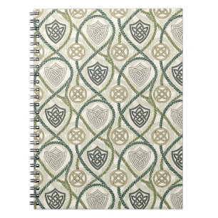 Celtic Shield Knot & Rope Scottish Design Pattern Notebook