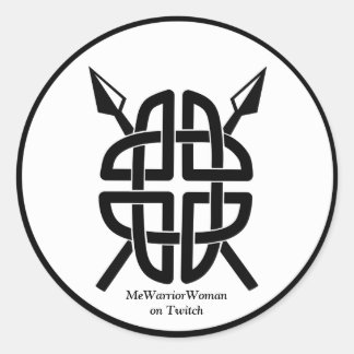 Celtic Shield,  MeWarriorWoman on Twitch  Classic Round Sticker