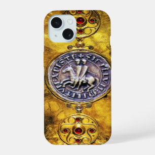 CELTIC SHIELD WITH SEAL OF THE KNIGHTS TEMPLAR iPhone 15 CASE