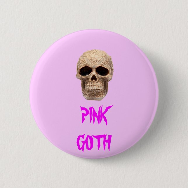 celtic skull 6 cm round badge (Front)