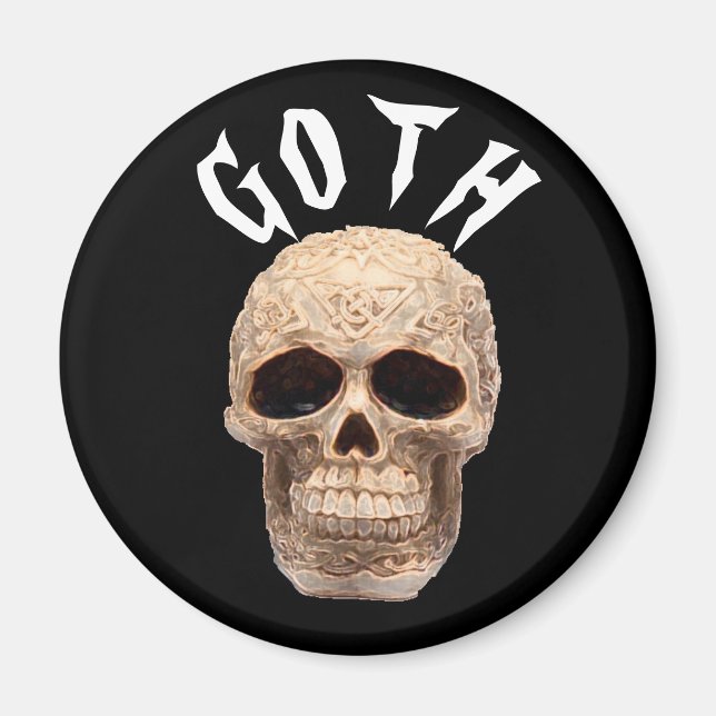 Celtic skull goth magnet (Front)