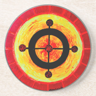 Celtic solar symbol coaster