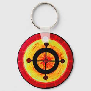 Celtic solar symbol key ring