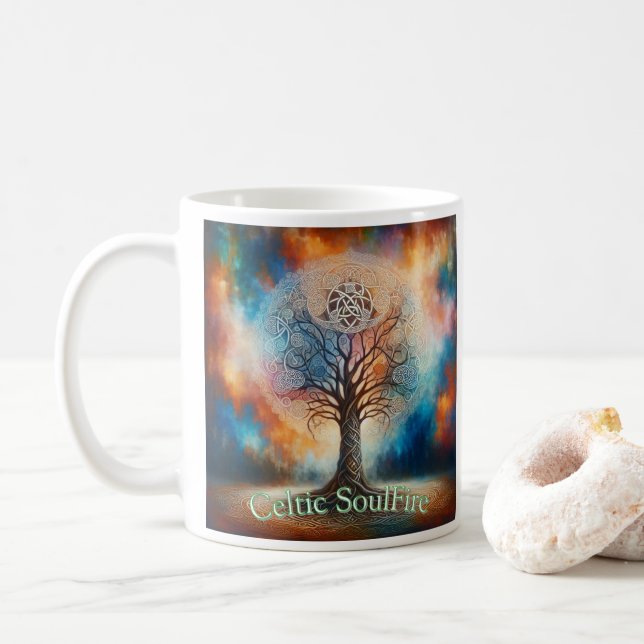 Celtic Soulfire Coffee and Tea Mug (With Donut)