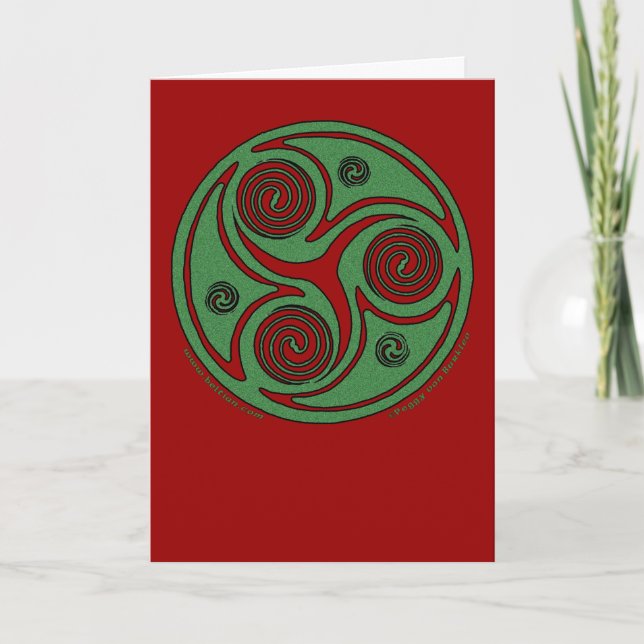 Celtic Spiral Christmas Card (Front)