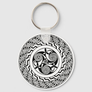 Celtic spiral key ring