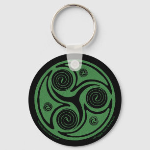 Celtic Spiral Keychain, Triskele design #2 Key Ring