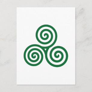Celtic spiral postcard