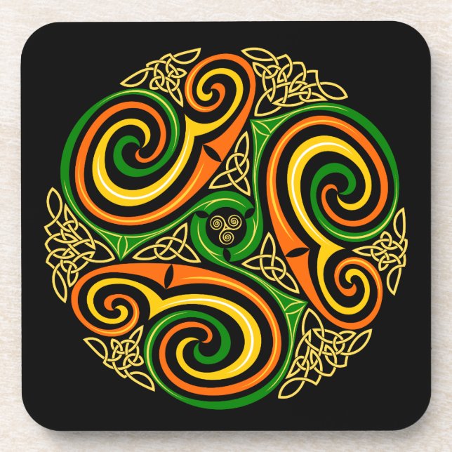 celtic spirals coaster set (Front)