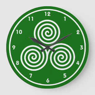 Celtic Spirals Design Wall Clock