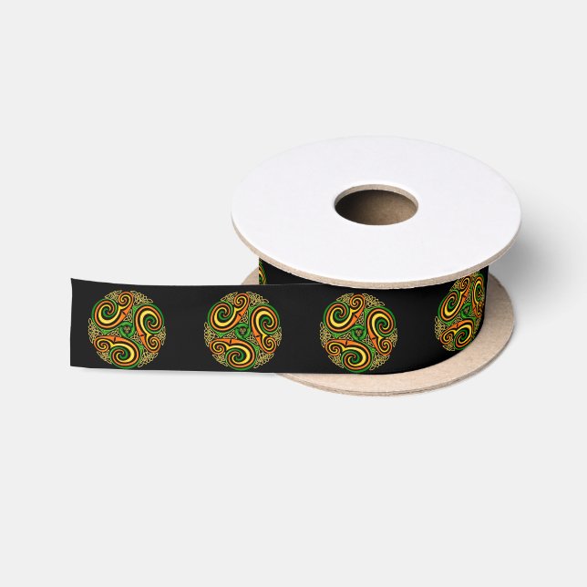 celtic spirals ribbon satin ribbon (Spool)